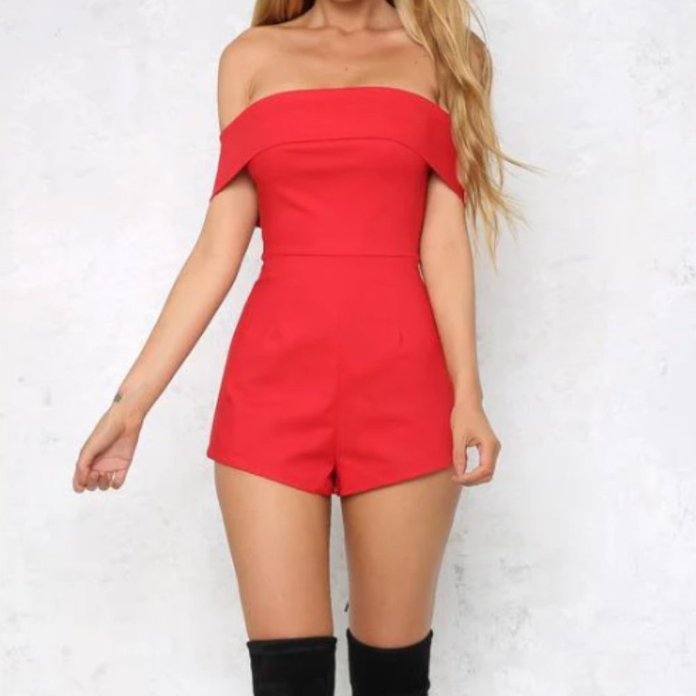 Charlotte Russe Off the Shoulder Romper